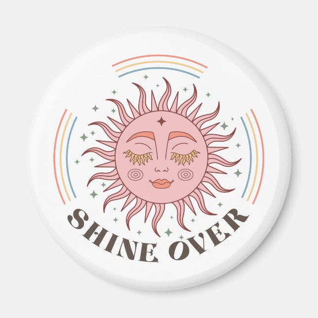 Imã Boho Retro Sun Shine (Frente)