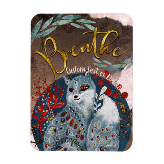 Ímã Boho Vintage Cat Breathe lembrete personalizado