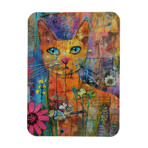 Ímã Boho Watercolor Cats - Terna Feline Art (8)