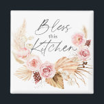Imã Boho watercolor Floral Pampas Grass Kitchen<br><div class="desc">Boho watercolor Floral Pampas Grass Cozinha</div>