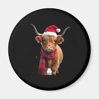 Imã Boho Xmas Christmas Highland Cow T-Shirt (3)