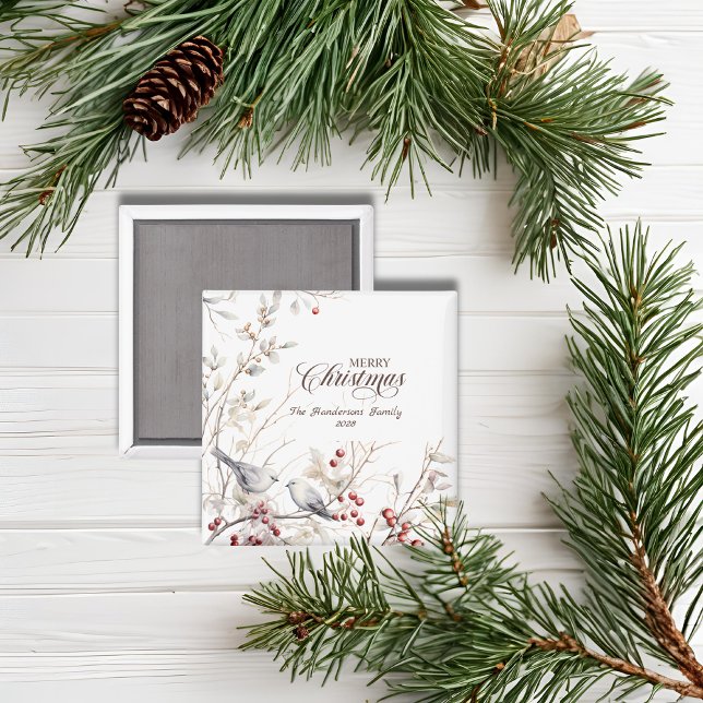 Imã Boias Vermelhas de inverno Feliz Natal (Criador carregado)