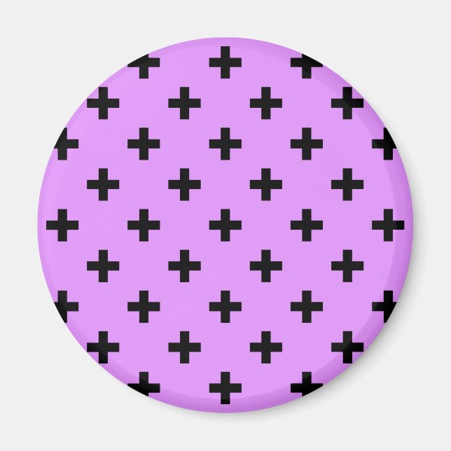 Imã Bóka negra cruza em lilac (Frente)