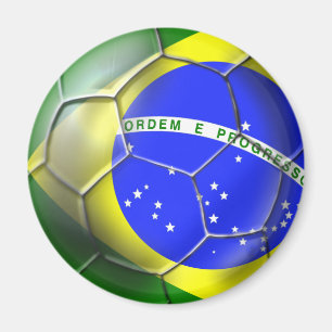 Imã Bola brasileira da bandeira do futebol da samba de