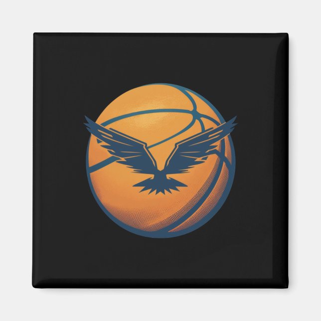 Imã Bola De Basquete Com Águia (Frente)
