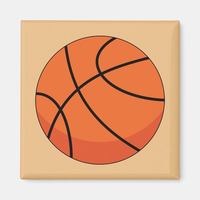 Imã Bola de Basquete de Cartoon (Frente)