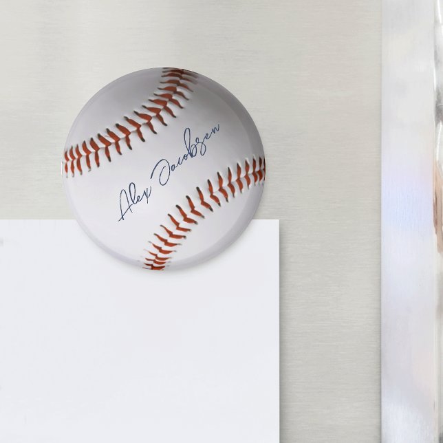 Imã Bola de Beisebol Personalizada Autografada (Criador carregado)