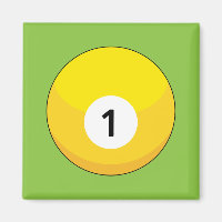 Bola de Bilhar Amarela Número Um