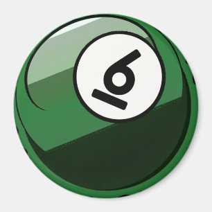 Imã Bola de bilhar cómica do número 6 do estilo