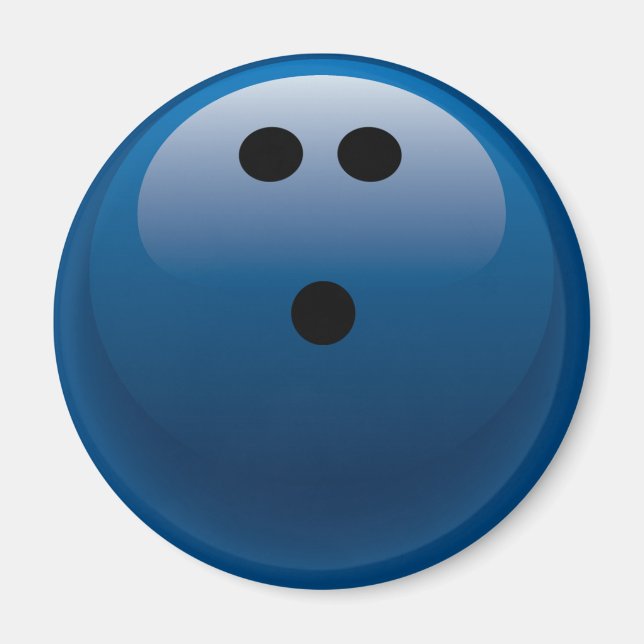 IMÃ BOLA DE BOLICHE AZUL (Frente)