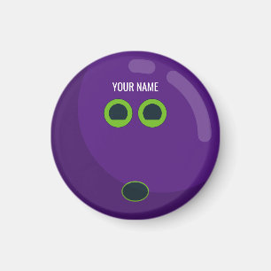 Imã Bola de boliche Roxa - Cores Personalizáveis