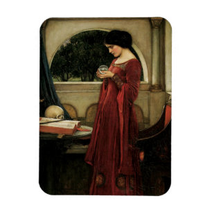 Ímã Bola de cristal pelo Waterhouse, arte do Victorian