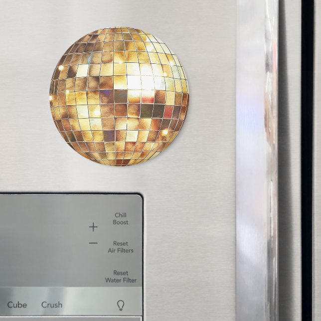 Imã Bola de Discoteca Dourada (In Situ (Fridge))