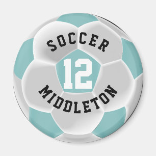 Imã Bola de Esporte do Teal e do White Soccer