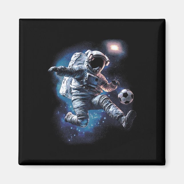 Imã Bola de Futebol Astronauta Esporte Amante Espaço E (Frente)