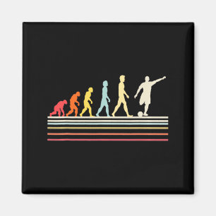 Imã Bola de Futebol Chute Evolução Humana Retro Estilo
