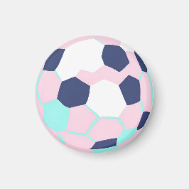 Imã Bola de Futebol Colorida Pastel