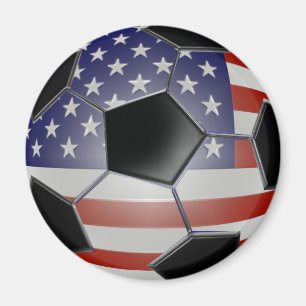 Imã Bola de futebol da bandeira dos E.U.