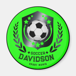 Imã Bola de Futebol Personalizada Verde Presente com