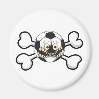 Imã Bola de futebol raivosa Caveira e Crossbones