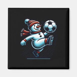 Imã Bola de futebol sendo chutada por boneco de neve