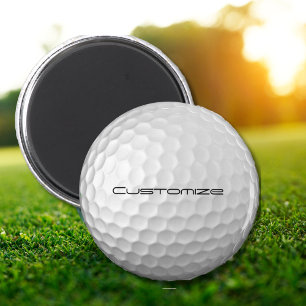 Imã Bola de Golfe com Texto Personalizado