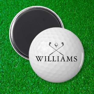 Imã Bola de Golfe e Tacinhas com Nome Personalizado