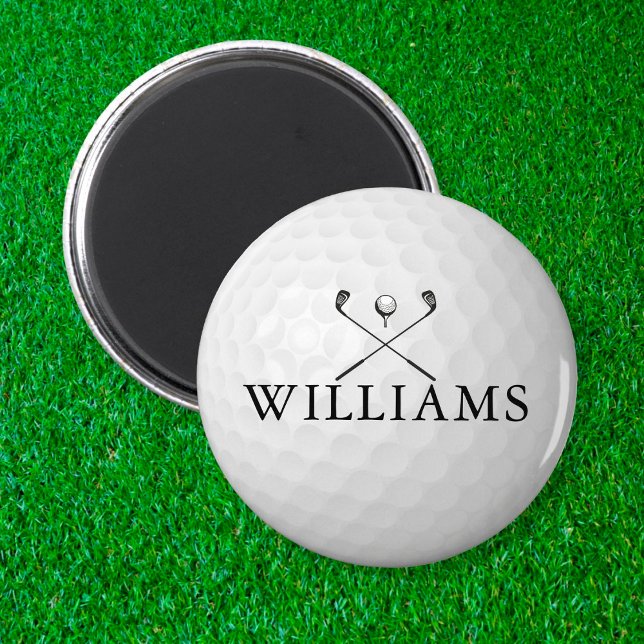 Imã Bola de Golfe e Tacinhas com Nome Personalizado (Criador carregado)