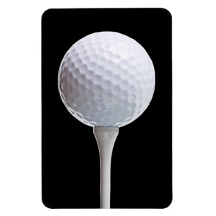 Ímã Bola de golfe & T no preto - modelo personalizado