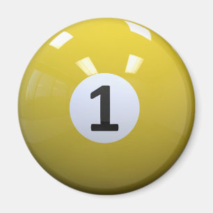 Imã Bola de piscina do bilhar do no. 1 do amarelo