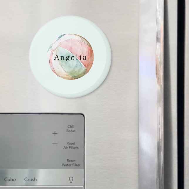 Imã Bola de Praia Rosa Menta Branca (In Situ (Fridge))