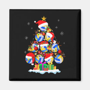 Imã Bola de Voleibol de Árvore de Natal Santa Hat Engr