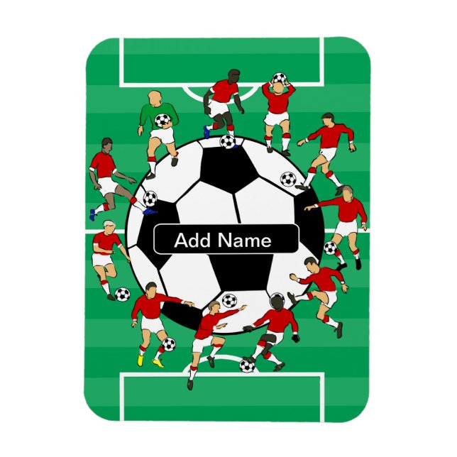 Ímã Bola e jogadores personalizados de futebol (Vertical)