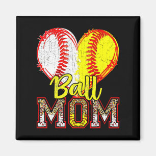 Imã Bola Mamãe Beisebol Softbol Mamãe Esportes Leopard