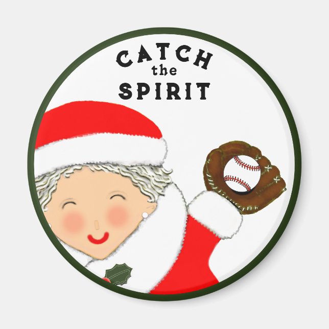 Imã Bolas de Natal de Baseball (Frente)