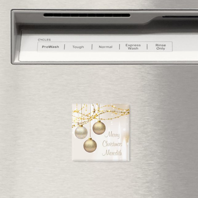 Imã Bolas de Natal de Prata e Ornamentado Dourado (In Situ (Dishwasher))