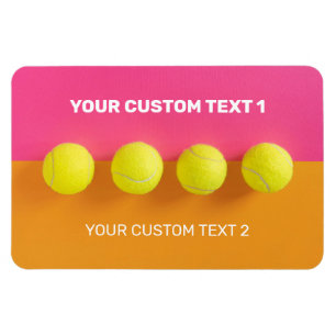 Ímã Bolas de Tênis de Texto Personalizadas