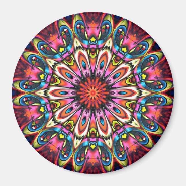 Imã Bold Buzz Kaleidoscope Mandala (Frente)