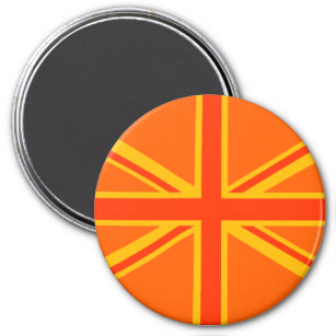 Imã Bold Orange Union Jack British Flag Swag