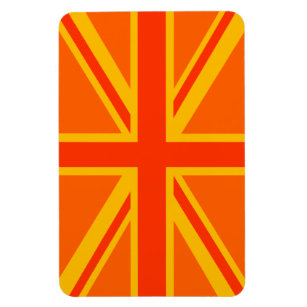 Ímã Bold Orange Union Jack British Flag Swag