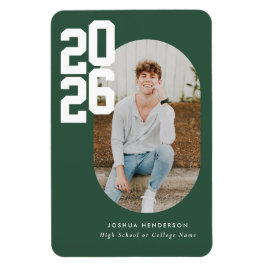 Ímã Bold Type Green Graduation Flexible Photo Magnet