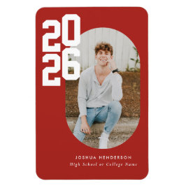 Ímã Bold Type Red Graduation Flexible Photo Magnet