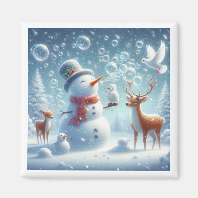 Imã Bolhas de Brilho Magneta (Frente)