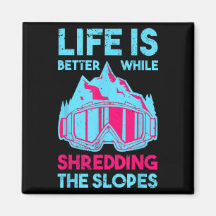 Imã Bolhas de Esqui Retroativas - Fita de Esqui 80s 90