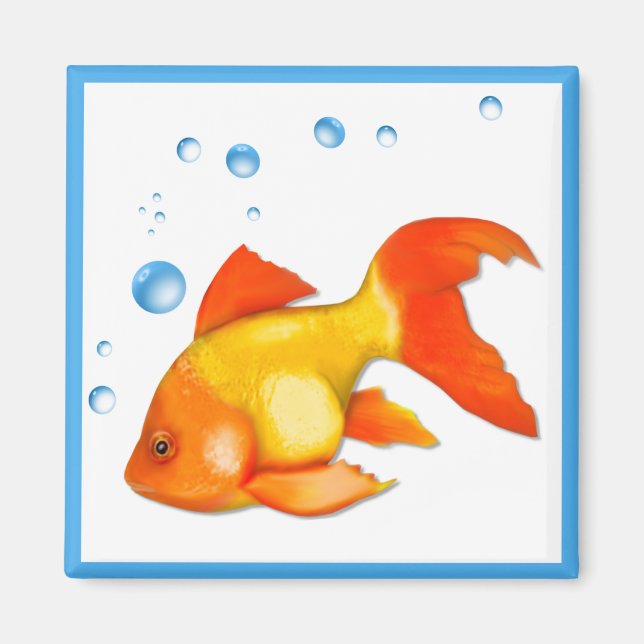 Imã Bolhas de peixe Goldfish (Frente)