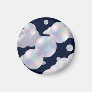 Imã Bolhas de Sabão Iridescentes Flutuantes Azul Escur