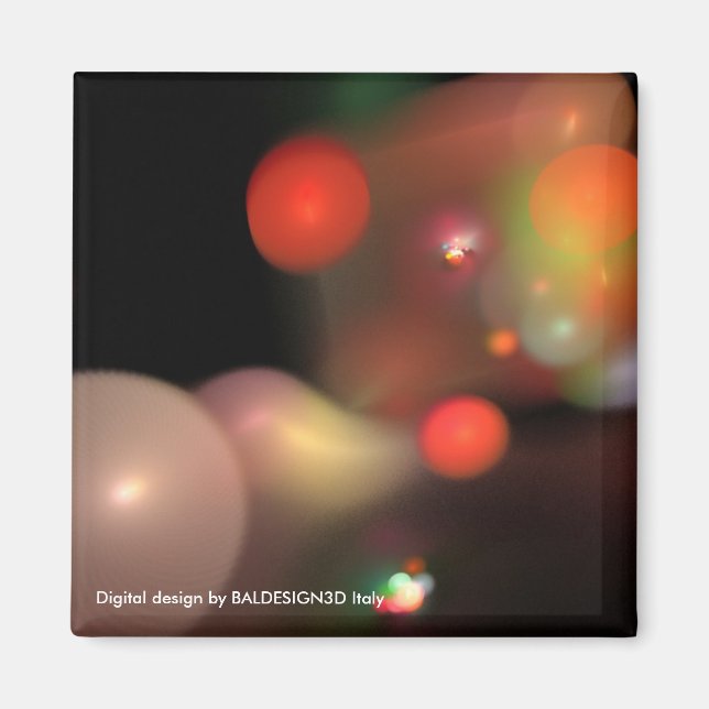 Imã BOLHAS QUÂNTICAS violeta vermelha (Frente)