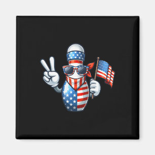 Imã Boliche Americana Flag Sungles 4 De Julho Bowl
