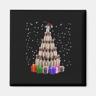 Imã Boliche Árvore de Natal Engraçado Família Xmas Cor