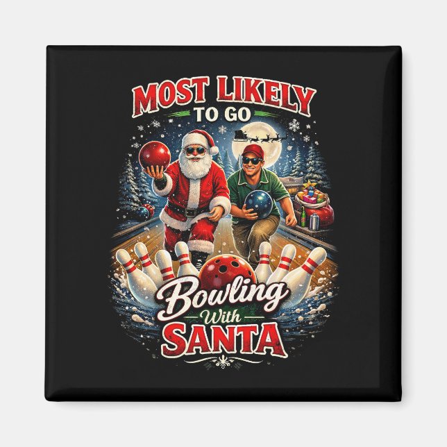 Imã Boliche com Papai Noel (Frente)